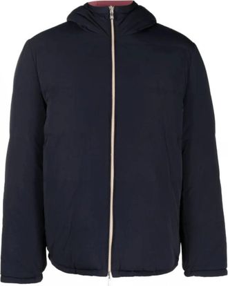 Brunello Cucinelli Omkeerbaar Lichtgewicht Jasje - Heren - Zomerjassen - Blauw - L - Jassen