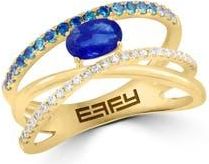 Effy Sapphire & Diamond Multiband Ring in Blue at Nordstrom Rack, Size 7