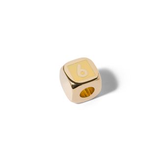 Miu Miu Enameled Metal Dice Charm, Woman, Vanilla