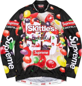 SUPREME x Skittles x Castelli Top da ciclismo a maniche lunghe - Nero