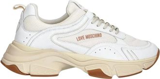 Love Moschino Schoenen, Dames, Wit, 40 EU, Leer, Sneakers