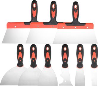 OEM Juego De 9 Raspadores, Decapantes De Pintura, Decapantes De Papel Tapiz Y Rasquetas: Herramientas Profesionales Para Pintores Y Decoradores, Dise&ntilde;adas