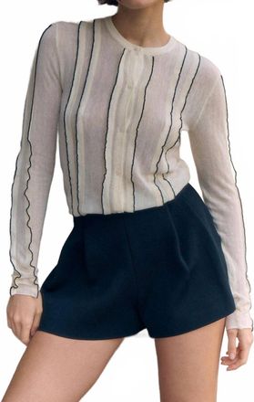 Sita Murt/ Vertical Mini Ruffles Jacket In Blue