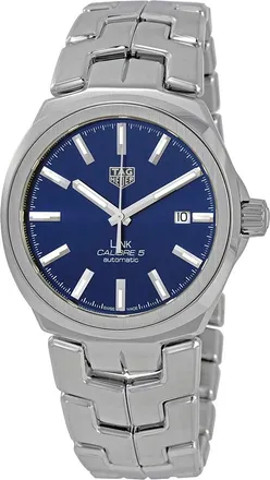 Tag Heuer Pre-owned Tag Heuer Link Automatic Blue Dial Mens Watch WBC2112.BA0603
