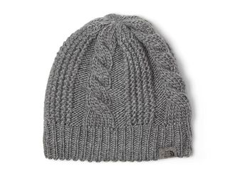 The North Face Oh Mega Lined Beanie Traditional Womens Hats TNF Medium Grey Heather, Polyester