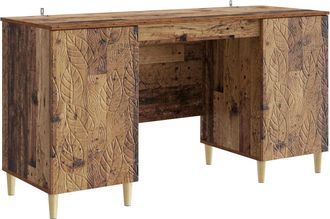 vidaXL Escritorio Madera Envejecida 142,5 X 50 X 75 Cm Vidaxl