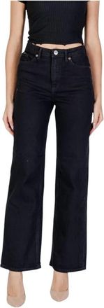 Vero Moda Zwarte Katoen Stretch Jeans - Dames - Loose Fit Jeans - Zwart - W27 L32 - Katoen - Jeans