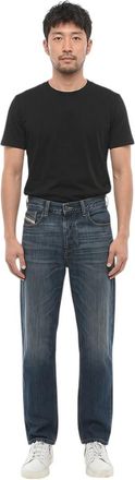 Diesel Blue Straight Mid Rise Jeans