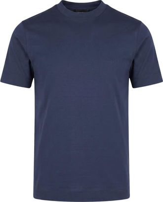 Emporio Armani Ribbed Crew Neck T-shirt - Heren - T-shirts - Blauw - M - Katoen - Tops