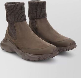 Tod's suede chunky ankle boots