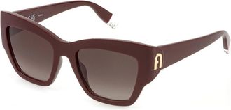 Furla SFU891 09FH Womens Sunglasses Burgundy Size 54