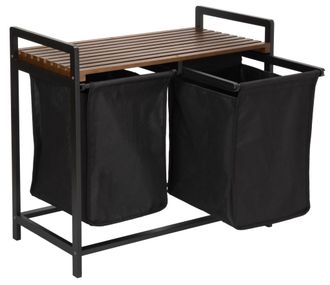 OEM Cesta De Lavander&iacute;a De Bamb&uacute; Hanoi Negro