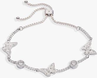 Alex and Ani Glass Butterfly Bolo Bracelet in Silver at Nordstrom