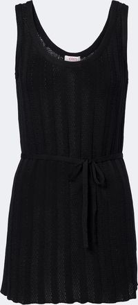 Eres Tangente belted knitted cotton-blend top