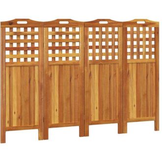 vidaXL 4-Panel Room Divider 162x2x115 cm Solid Wood Acacia vidaXL