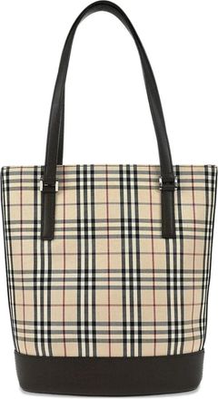 Burberry 1990-2000s check canvas tote bag - Neutrals