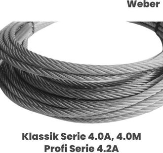 OEM Cable De Polipasto De Acero Weber De Repuesto: Klassik 4.0a / 4.0m Y Profi 4.2a