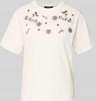 Max Mara Slim Fit T-Shirt aus reiner Baumwolle Modell DAGILE in Weiss, Größe XXL