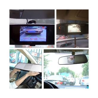 OEM Adecuado Para Pantallas De Espejo Retrovisor De Coche De Dos Piezas De 4,3 Pulgadas, Pantallas Lcd De Alta Definici&oacute;n, Pantallas De Dvd, C&aacute;maras De Ma