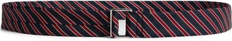 Dsquared2 striped twill belt - men - Zamak/Fabric - One Size - Black