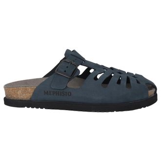 Mephisto Navy Herensandaal - Nikos Stijl - Heren - Slip ons - Blauw - 41 EU - Schoenen