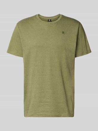 G-Star T-Shirt mit Logo und Rundhalsausschnitt in Oliv Melange, Gr&ouml;&szlig;e XL
