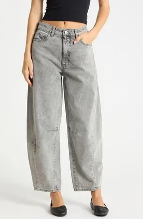 DL1961 Miro High Waist Ankle Barrel Jeans in Storm Cloud at Nordstrom Rack, Size 23