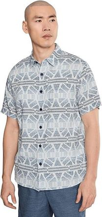 Pendleton Dawson Linen Shirt Short Sleeve Mens Jacket Ponderosa Grey/Blue : 2XL, Linen/Rayon