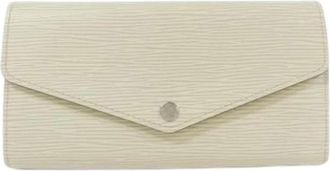 Louis Vuitton Pre-owned Lange portemonnee (bi-fold) - Dames - Vintage Accessoires - Wit - ONE Size - Leer - Vintage