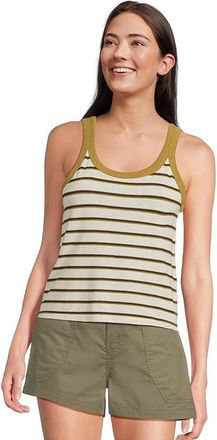 Prana Cozy Up Scoop Tank Top Womens Clothing Retro Olive Stripe : LG (Womens 12-14), Hemp/Lyocell/Polyester