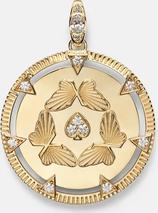 Foundrae Reverie Oversized 18k gold pendant with diamonds