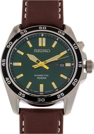 Seiko Sport 3-Hand Kinetic - Dames - Horloges - Groen - ONE Size - Leer - Accessoires