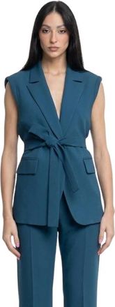 Kaos Gilet Sijmr020-3010 - - Jackets - Donna - Blu - S