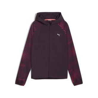 Puma Womens Run Favorite Woven Jacket, Midnight Plum-aop, XS