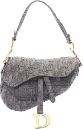 Dior Pre-owned Dior Oblique Denim Embroidered Saddle Bag Ladies 7X78LI5UNI4XB2OX