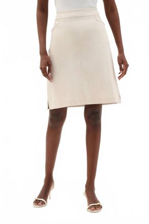 Joseph Ribkoff Essential Stretch Pocket Skirt In Natural
