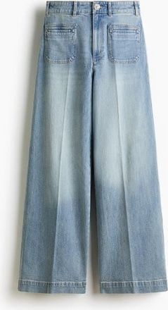 H&M Wide High Jeans in Light Denim Blue at Nordstrom, Size 10