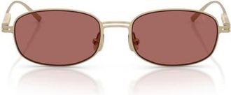 Brunello Cucinelli 51mm Oval Sunglasses in Matte Gold at Nordstrom