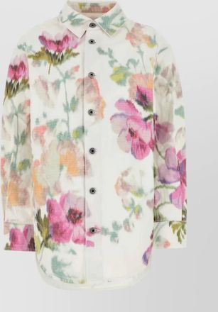 Loewe floral print denim long sleeve shirt