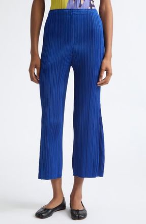 Pleats Please Issey Miyake Monthly Colors July Pleated Pants in Blue at Nordstrom, Size 2
