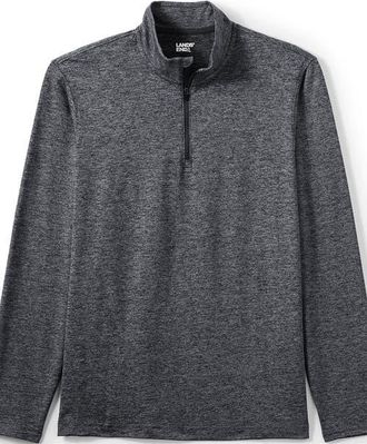 Lands End Unisex Rapid Dry Space Dye Quarter Zip Pullover Shirt in Soapstone Space Dye at Nordstrom, Size Xx-Large