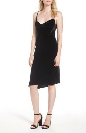 AG - Adriano Goldschmied Gia Velvet Slipdress in True Black at Nordstrom Rack, Size X-Small