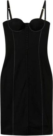 Twinset Abito longuette bustier con ganci - Dames - Korte kleedjes - Zwart - XS - Kleedjes