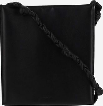 Jil Sander Womens Medium Tangle Bag Black Leather Satchels & Cross Body