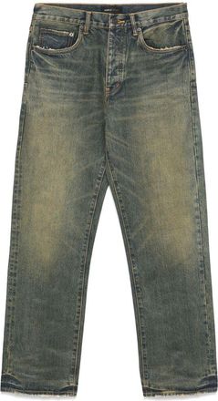 Purple Mid-rise Straight Jeans