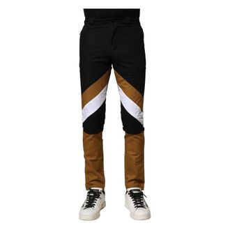 Dolce & Gabbana Multicolor Katoenen Slim Fit Chino Broek - Heren - Slim Fit Broeken - Veelkleurig - XS - Katoen - Broeken