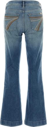 7 For All Mankind Womens Stretch Denim Dojo Jeans Blumedio Exterior: Cotton Elastane