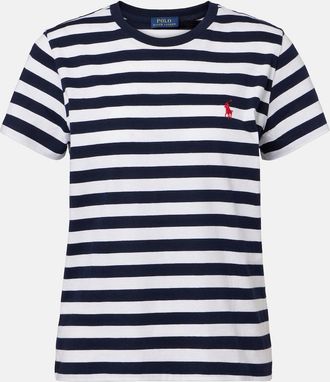 Polo Ralph Lauren Logo striped cotton jersey T-shirt