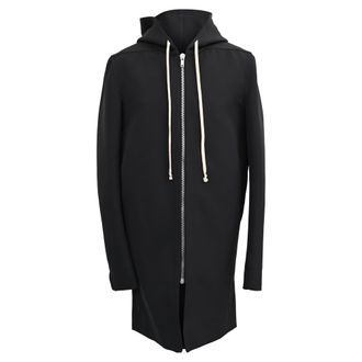 Rick Owens DRKSHDW Fishtail Hooded Parka Jacket in Black Cotton