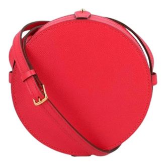 Herm&egrave;s Pre-owned Etui Poudrier Pommette Schoudertas - Dames - Pre-owned - Roze - Maat: ONE Size Leer